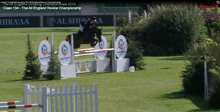 Joseph Trunkfield winning The All England Novice Championship 2018