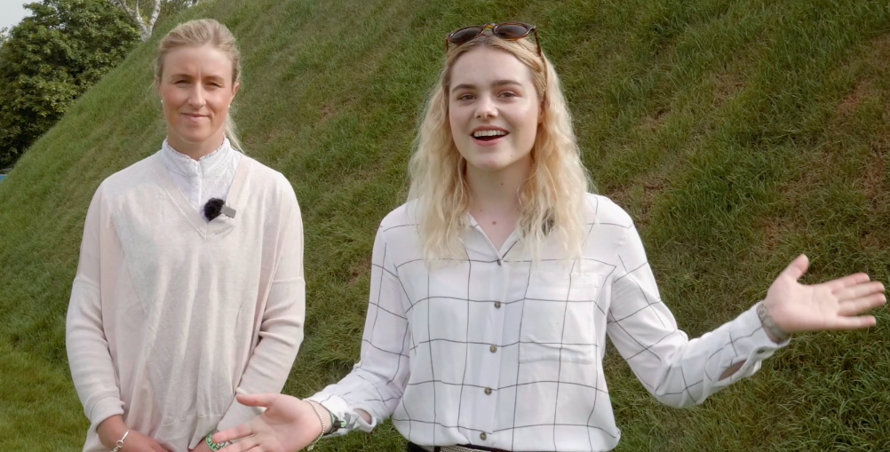 This Esme walks the Al Shira'aa Hickstead Derby course with Holly Smith